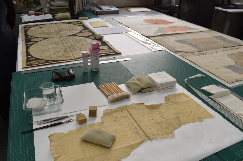 The workspace of a State Library of Victoria conservator (Melbourne node)